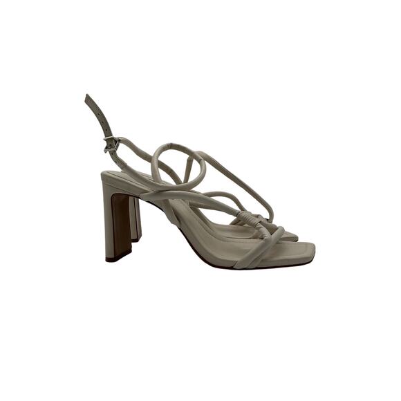 Schutz 'Nadia' Cream Leather Sandal Size 8.5 - Picture 2 of 7